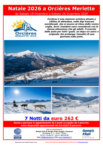 Natale a Orcières Merlette