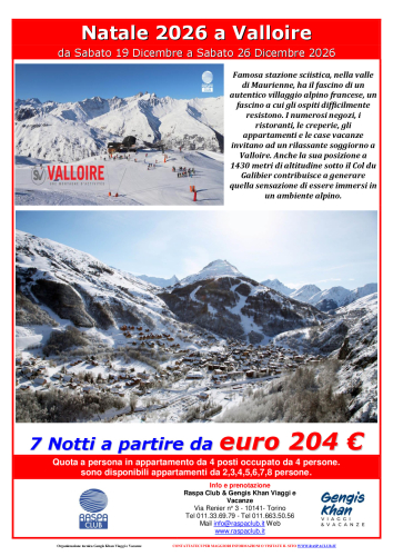 Natale a Valloire-Valmeinier
