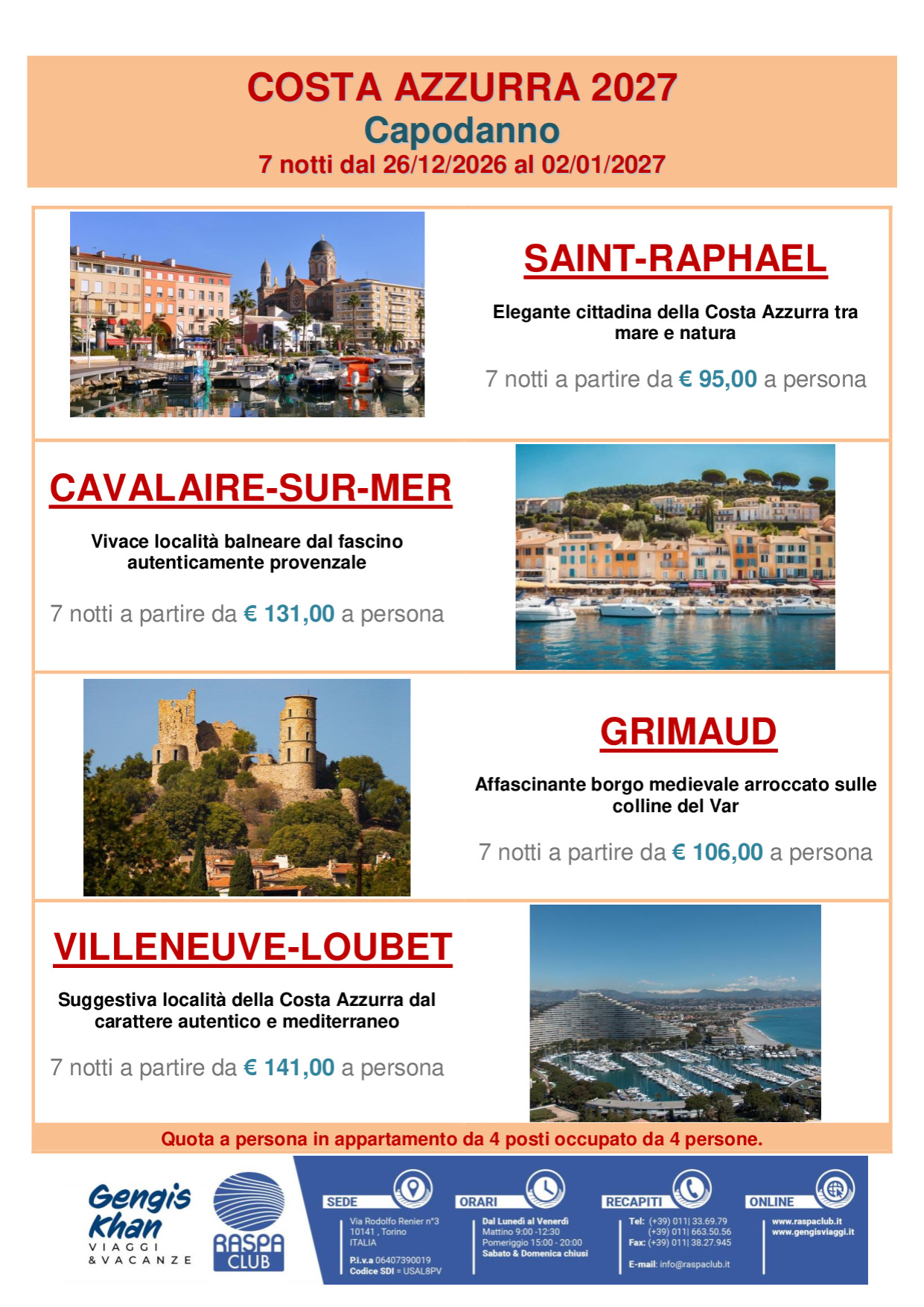 Capodanno in Costa Azzurra